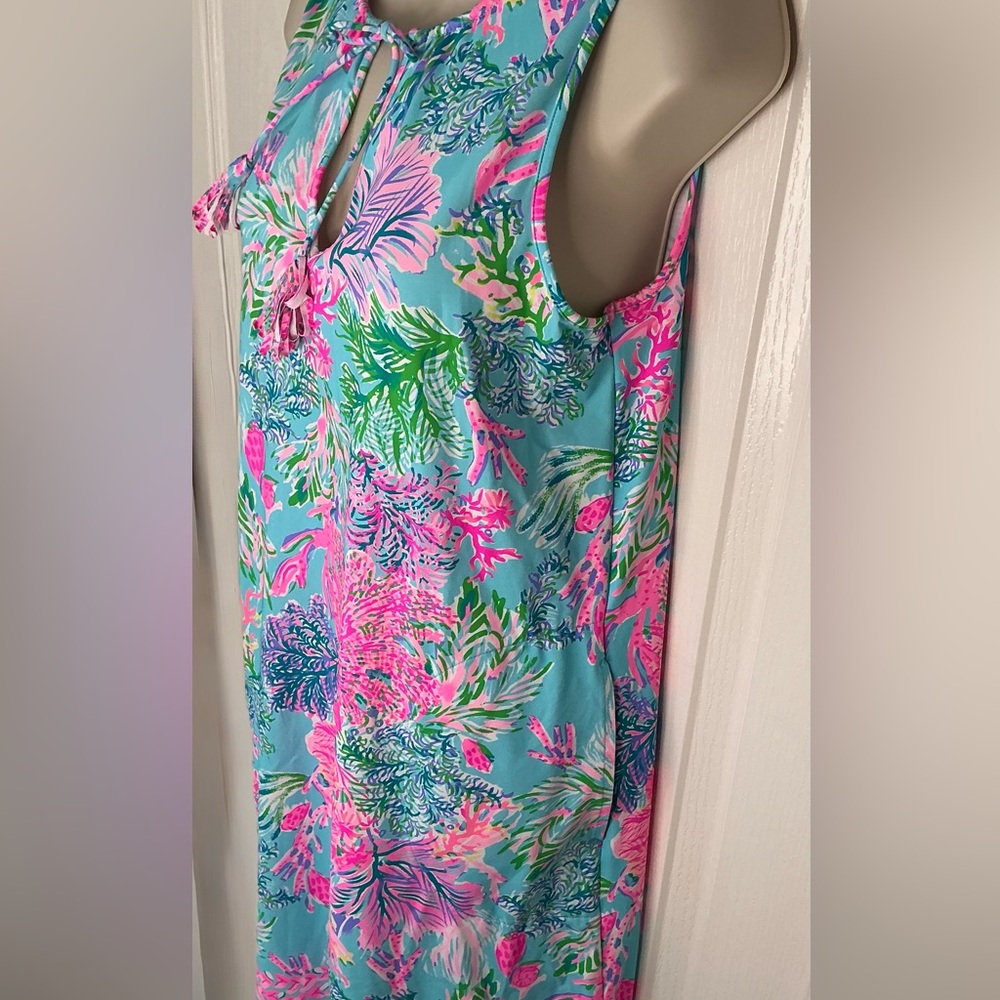 LIKE NEW🪷Lilly Pulitzer🪷Johana Swim Cover-Up Cestra blue Cay To My Heart - Picture 3 of 16